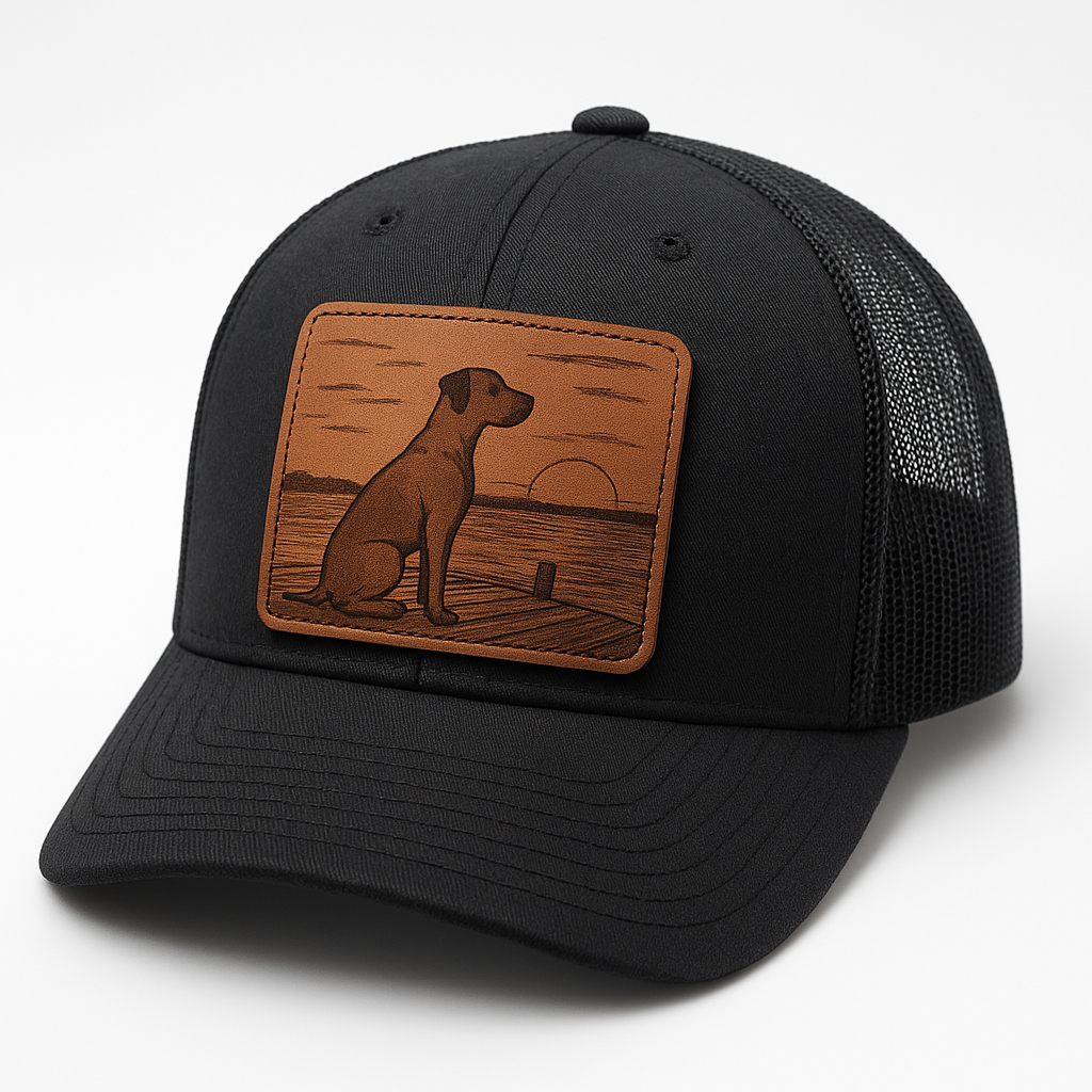 Breesy Sunset Leather Patch Hat